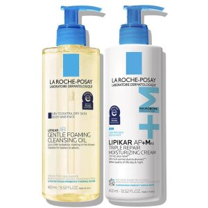 Lipikar AP+ Cleansing Oil & AP+M Moisturizing Cream Set